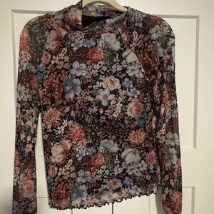 Elegant Floral Long Sleeve Top